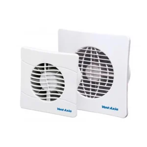 Vent Axia 436532A Fan LInsulated100Xt Axial Slim Line Single 100mm White Speed Shutter &T