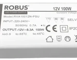 VEGAS 100W, 12V, IP20 constant voltage driver, non dimmable