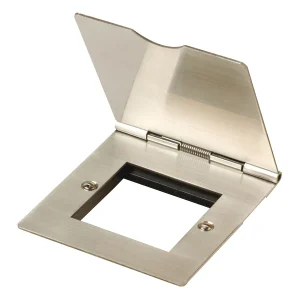 Floor Plate 1 Gang 2 Aperture Stainless Steel