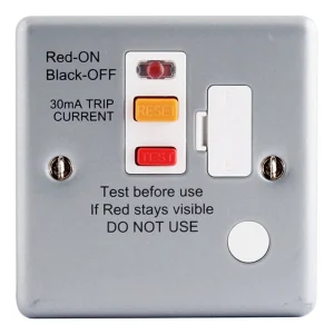 Connection Unit Fused RCD Flex Outlet 13A Metalclad