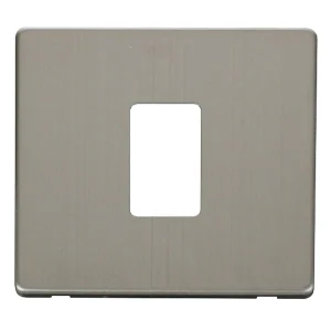 Front Plate 1 Gang 1 Aperture Stainless Steel