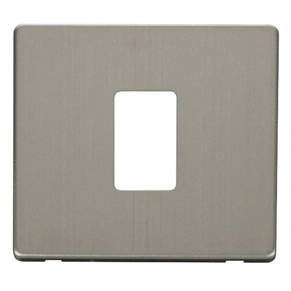 Front Plate 1 Gang 1 Aperture Stainless Steel