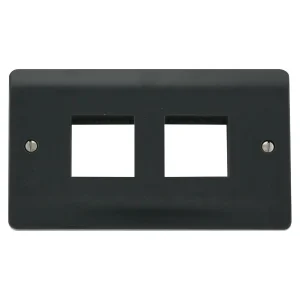 Front Plate 2 Gang 2X2 Aperture Anthracite Grey