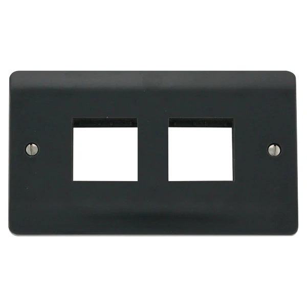 Front Plate 2 Gang 2X2 Aperture Anthracite Grey