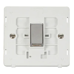 Switch Interior Ingot 1 Gang 2 Way 10AX Polar White Chrome