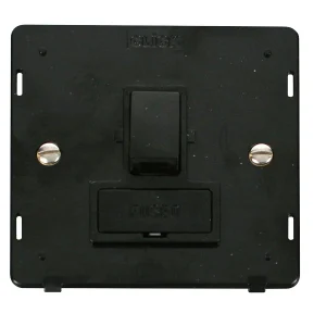 Connection Unit Interior Switched Fused 13A Black
