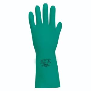 NitrI-Tech II Flock Lined Rubber Glove Green Size 8