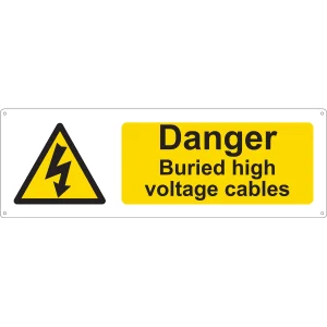 Danger Buried High Voltage Cables Sign