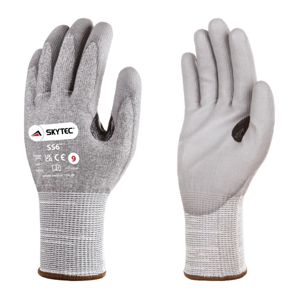 Globus Skytec SS6 Cut Resistant Level E PU Coated Gloves – 7 S – Go ...