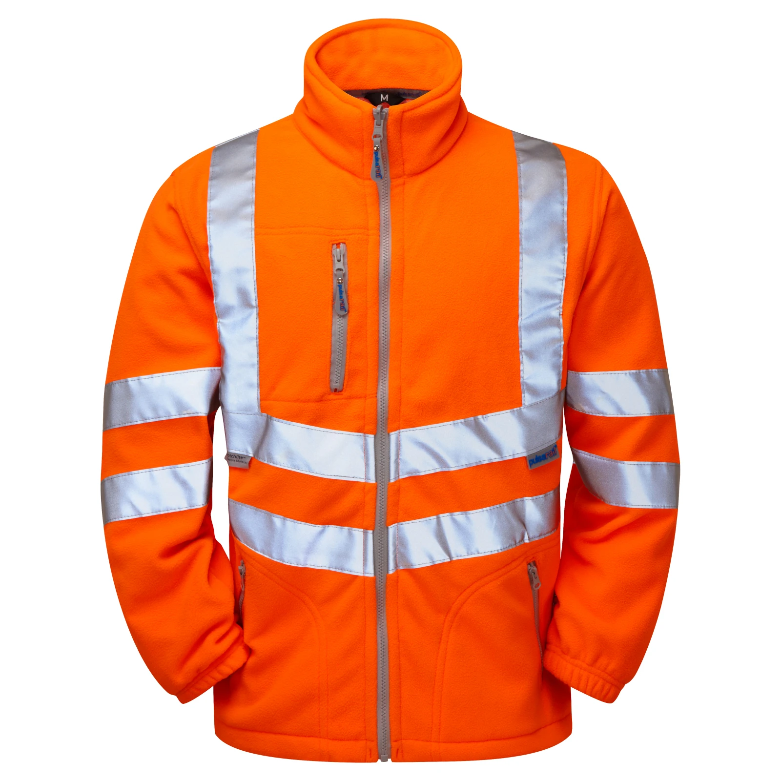 Rail Spec Interactive Fleece Jacket with Reflective Tape Large Orange
