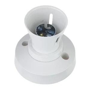 Lamp Holder Batten 3 Terminal Ho Skirt White Heat Resistant
