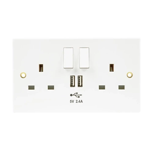 2 Gang Socket Outlet With 2xUSB - Image 4