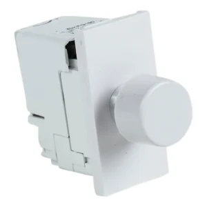 DataGrid+ V-Com 2 Way Push-On/Off Rotary LED Dimmer 15-180W max 20 LEDs (1 Grid Space) White