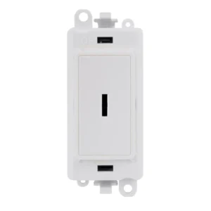 Click Gridpro Switch 2 Way Key Module - White Insert 20AX White