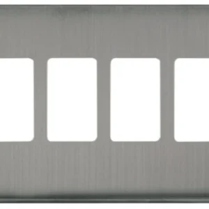 Front Plate Deco Plus 4 Gang Stainless Steel