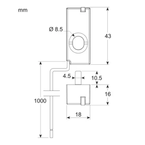 Sensor Acti9 Powertag Energy Single Pole 63A White Up+Down Position