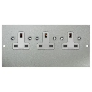 Tass STO295 Triple Unswitched Socket Plate