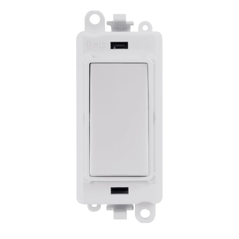 Click Gridpro Switch 2 Way Retractive Module 20AX White White Insert