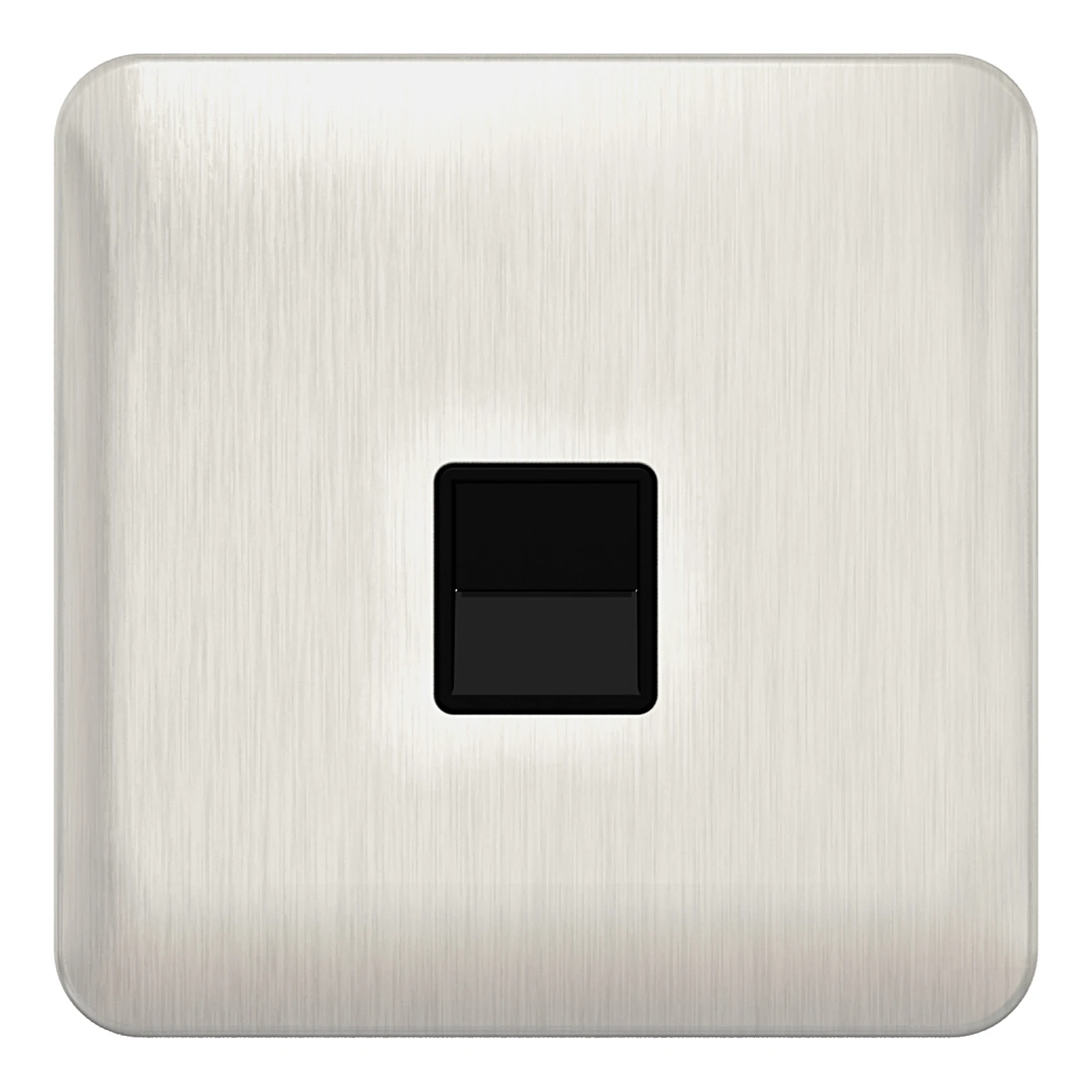 Lisse 1-Gang BT Master Telephone Outlet Stainless Steel / Black