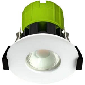 Ftype Fixed 8W 800Lm Dimmable Fire Rated Downlight IP65 White Bezel Included 4000K