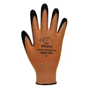 Gloves Matrix Cut Level 3 Polyurethane Orange Size 9