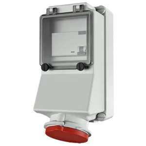 32A 400V 5 Pole 6 Hour Position Wall Mounted Socket