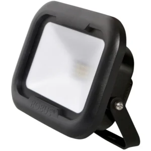 REMY 10W LED flood light, IP65, Black, 4000K, c/w junction b