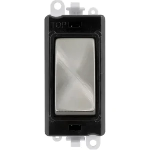 Click Gridpro Black Frame 20AX Satin Chrome Intermediate Switch Module