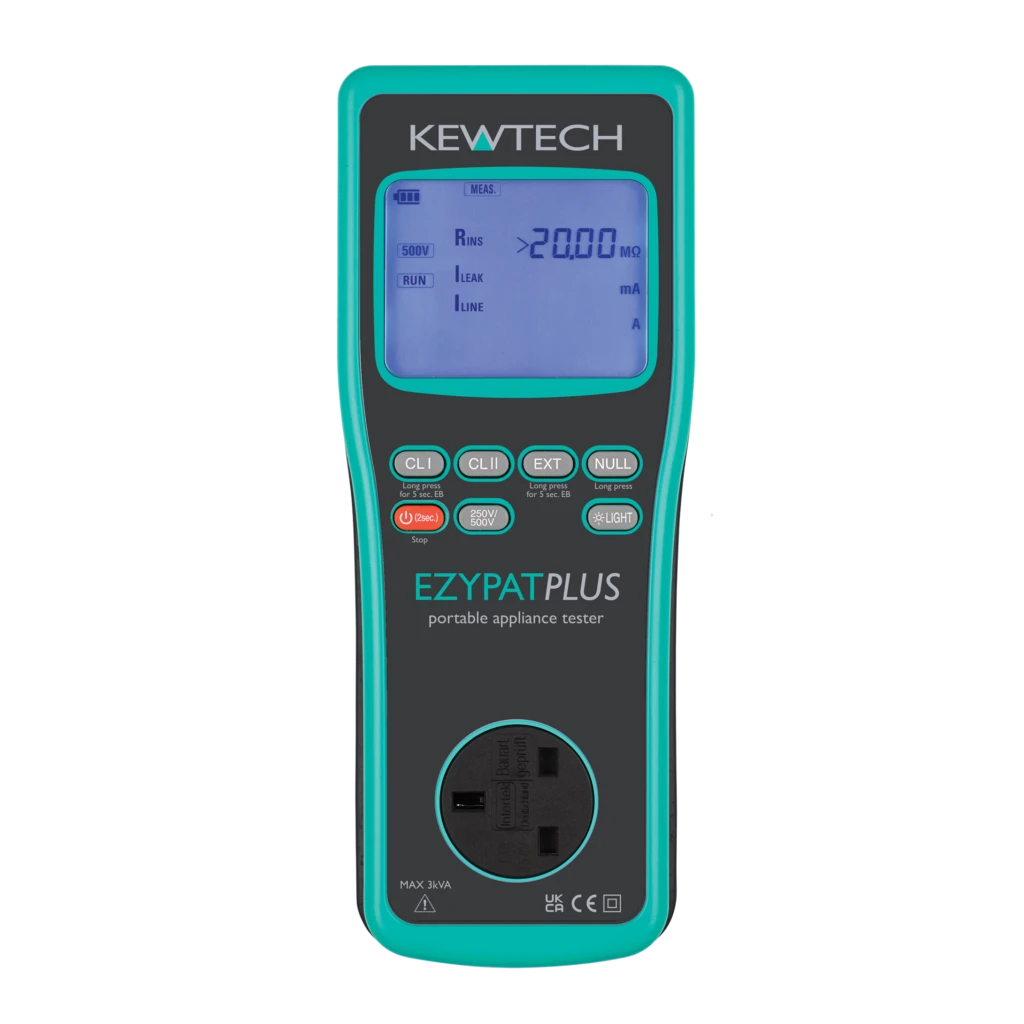 Kewtech Manual PAT Tester, Auto Test Sequence, + 110/230V Leakage Battery Power