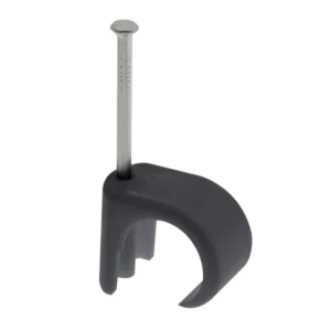 Black 22 - 26mm (Round Cable) Cable Clips