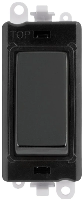 Click Gridpro Black Frame 20AX Black Nickel Double Pole Switch Module