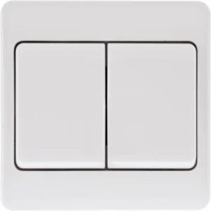 Switch 2 Gang 2 Way Wide Rocker 10AX White