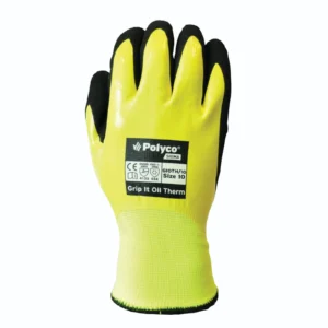Grip-It Oil Them Dual Nitrile & Fleecy Glove Size 8 Yellow