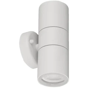 Aurora Walle White GU10 IP44 35W Up/Down Wall Light