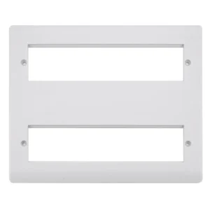 Faceplate 2 Tier Module Plate & Yokes 12 Apertures White