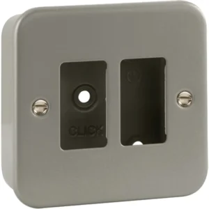 Front Plate 2 Gang Back Box Metalclad