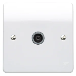 MK Socket TV/FM Single Non Isolated White Female
