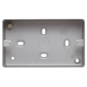 Box 2 Gang Surface 86 x 146 x 41mm Aluminium 7 x 20mm Knockouts