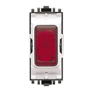 Indicator Neon 200-250V Red White Inserts