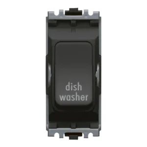 Grid Switch 1 Way DP Marked Dishwasher 20A Black