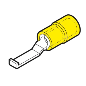 GF-PPL Hooked Blade Terminal PVC Insulated 4-6mm² 4.6 X 32.6mm Yellow 1000/Pack