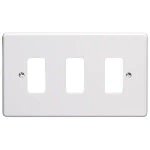 MK Front Plate 3 Module White