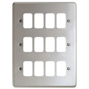 Front Plate 12 Module 146 x 207mm Aluminium