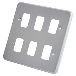 Front Plate 6 Module 146 x 146mm Aluminium