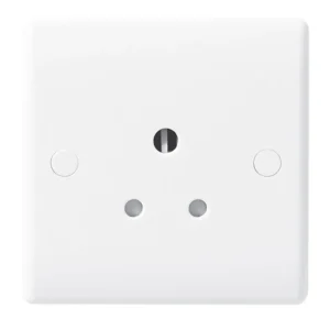 Socket Round Pin Unswitched 1 Gang 5A