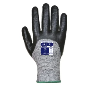 Portwest A621 Cut 5 3/4 Dipped Nitrile Foam-Coated HPPE Glove Black Size 9
