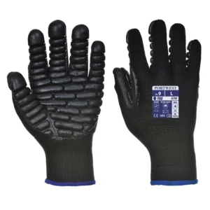 Portwest A790 Cotton/Nylon Anti-Vibration Glove Black Size 10