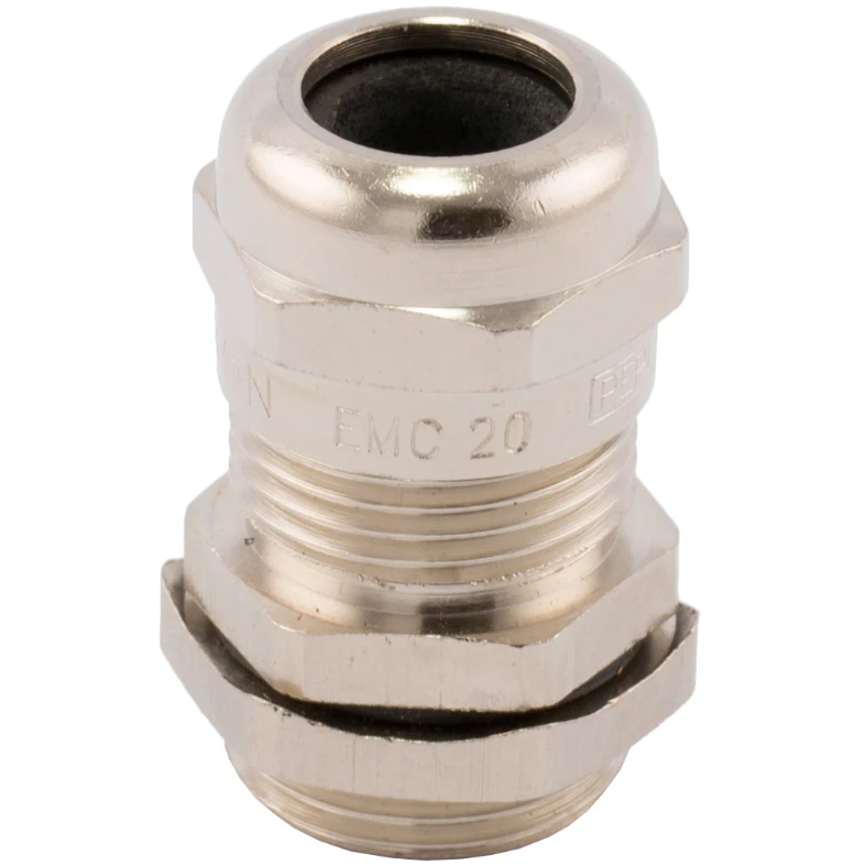 Cable Gland IP68 Locknut 20mm Nickel Plated Brass