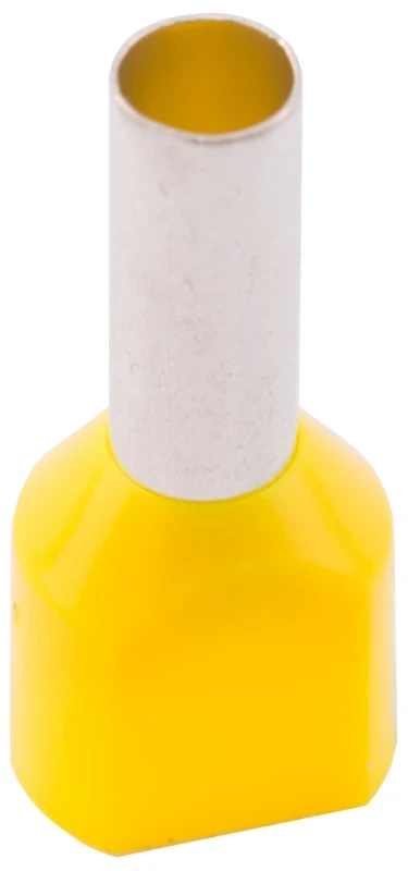 Insulated Bootlace Ferrule Twin Entry Yellow 6mm - Image 3