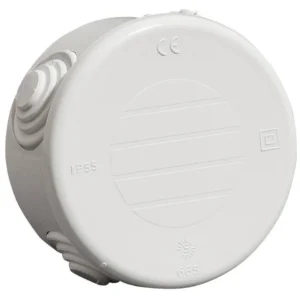 Junction Box WIB 6 Circular Enclosure Cones 77 x 40mm Grey IP55